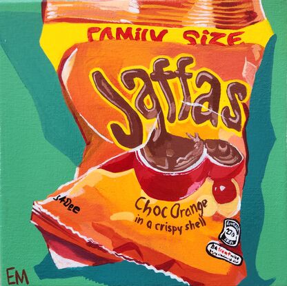 Jaffas choccies on green