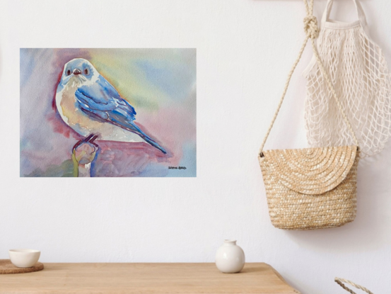  artwork showing a Bluebird
