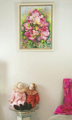 Colourful Magenta and Pink Bougainvillea bracts and flowers