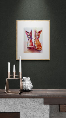 artwork showing a pair of cowboy boots
