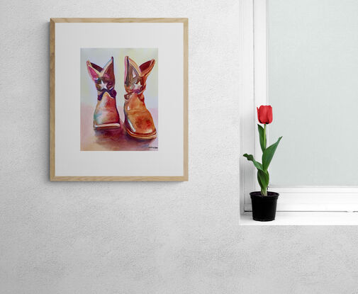 artwork showing a pair of cowboy boots
