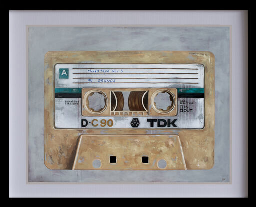 rock n roll mixed tape pop art cassette 