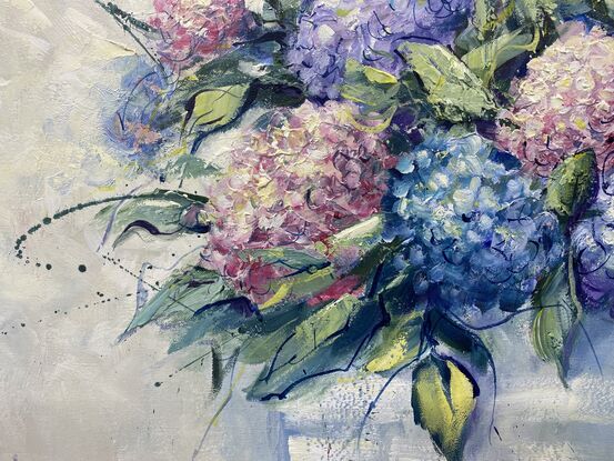 A bunch of hydrangeas 