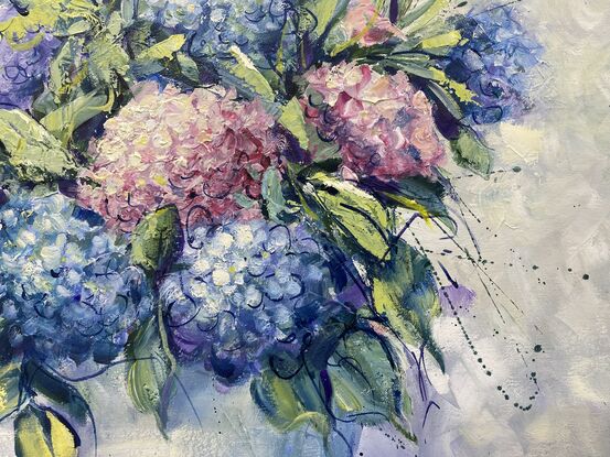 A bunch of hydrangeas 