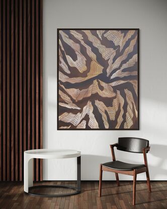 modern abstract contemporary early tones brown neutral painting