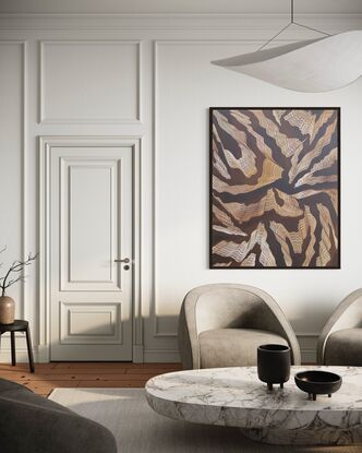 modern abstract contemporary early tones brown neutral painting