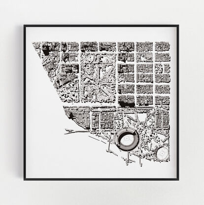 AERIAL ART, LANDSCAPE ART, ARCHITECTURE ART, PLACES ART,  MELBOURNE DRAWING, CITY ART, ARCHITECTURE, AERIAL