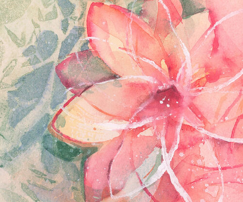 Abstract flowers in shades of peachy tones