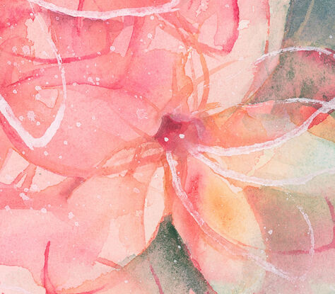 Abstract flowers in shades of peachy tones