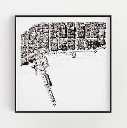 AERIAL ART, LANDSCAPE ART, ARCHITECTURE ART, PLACES ART,  MELBOURNE DRAWING, CITY ART, ARCHITECTURE, AERIAL