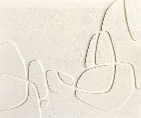 3D Minimalist Relief Sculpture of Rocks