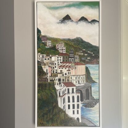 The vibrancy of the Amalfi Coast is unique in the world. My use of texture and vivid vibrant colours helps represent the beauty 