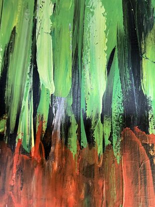 This abstract landscape is inspired by bushland on the South Coast of NSW 