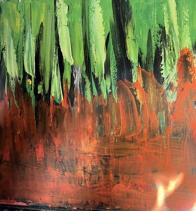 This abstract landscape is inspired by bushland on the South Coast of NSW 