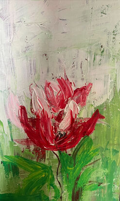 Abstract Still Life Acrylic on Canvas Magnolia