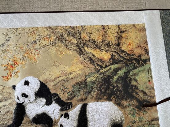 silk embroidery on textile