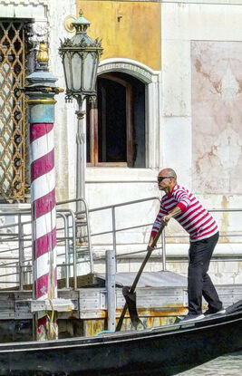 Inviting ancient alley in Venice, Italy