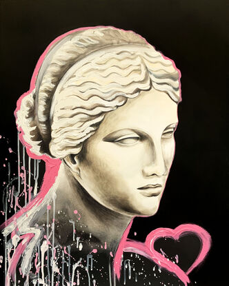 A modern painting of Aphrodite, Goddess of Love. Painted by Sydney artist  Leni Kae, from her ‘Awakenings’ series. Aphrodite is the Ancient Greek Goddess of love (also known as Venus in Ancient Rome). 