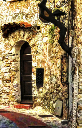 Inviting sunlit street scene in Volterra, Tuscany, Italy