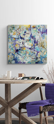 abstract, painting, ready to hang, canvas, expressionist original art,