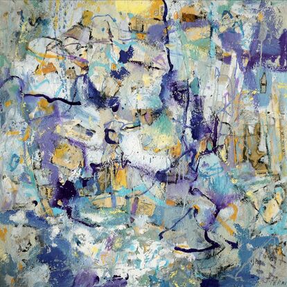 abstract, painting, ready to hang, canvas, expressionist original art,