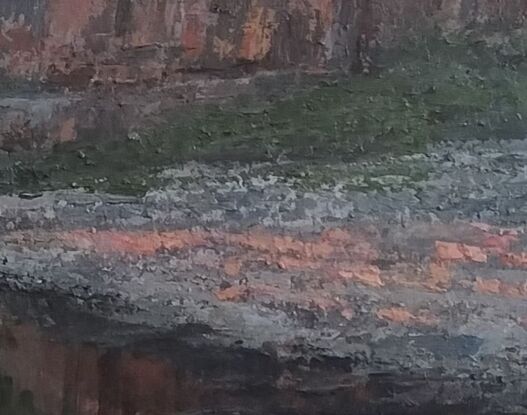 Dusk, red tinged light in Katherine Gorge, Nitmiluk