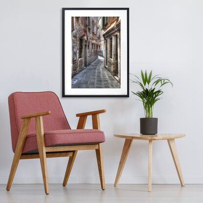 Busy street in Volterra Tuscany, Italy