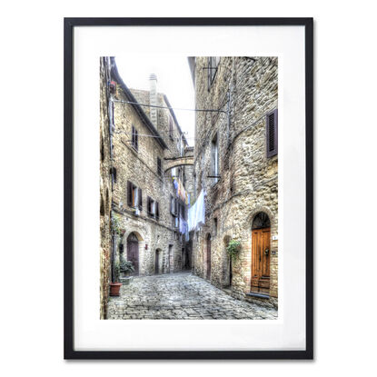 Inviting alleyway in country town, Italy