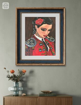 Spanish Female Bullfighter Artdeco 