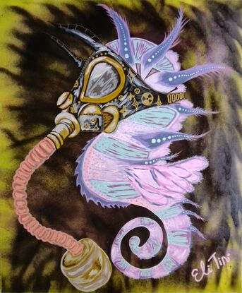 Seahorse in a Luxury Gas Mask