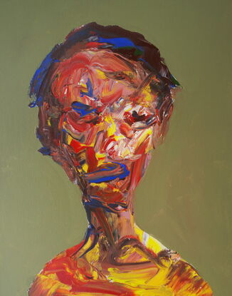 impasto portrait  painting 