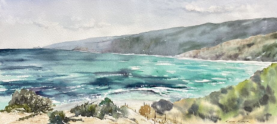 Original buy Watercolour Painting - Rugged Beach