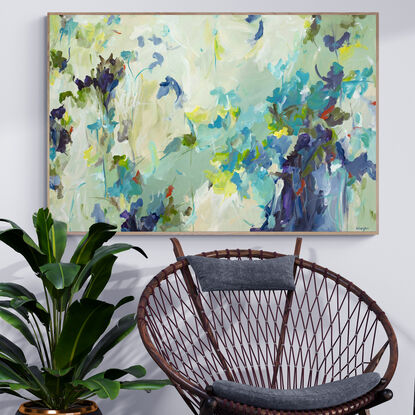 Large nature landscape abstract painting in a contemporary style.