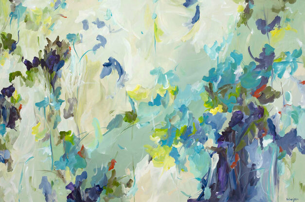 Large nature landscape abstract painting in a contemporary style.