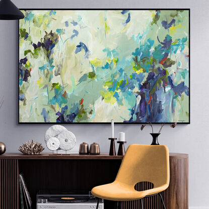 Large nature landscape abstract painting in a contemporary style.