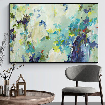 Large nature landscape abstract painting in a contemporary style.