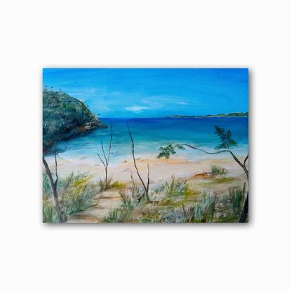 The most of my works are images taken from places I have visited. This is a beautiful quiet beach that I found along the coastline of New South Wales.