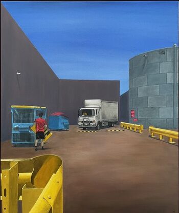 Loading Dock with Bins and Truck