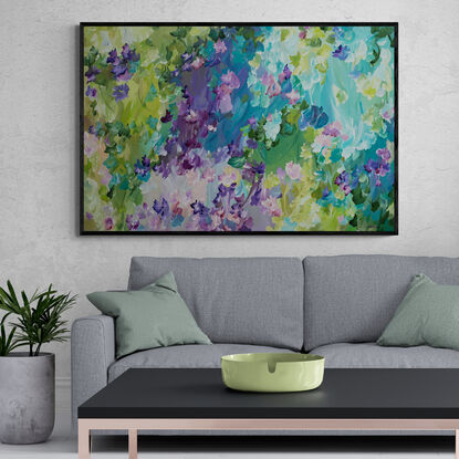 colourful abstract flower petal expressionist painting