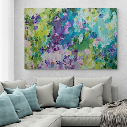 colourful abstract flower petal expressionist painting