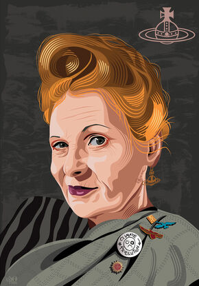 A portrait of  Dame Vivienne Westwood