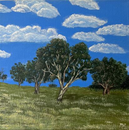 Countryside trees blue sky vastness