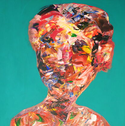 impasto portrait  painting 