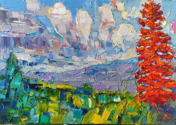  This painting is part of a series of canvases inspired by last year's trip to Canada.  