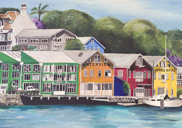 Colourful houses on the waterfront