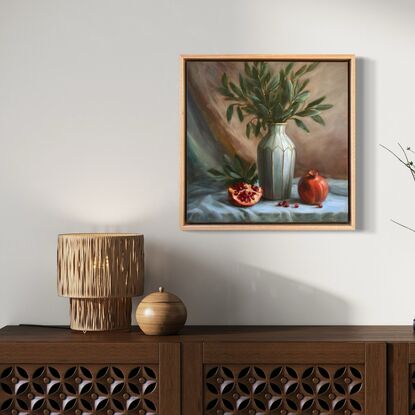 Still life with  Pomegranate and a vase 