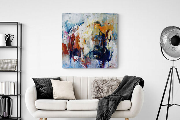 Intuitive abstract expressionist painting 