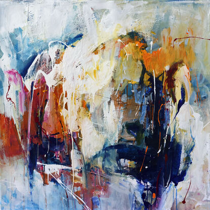 Intuitive abstract expressionist painting 