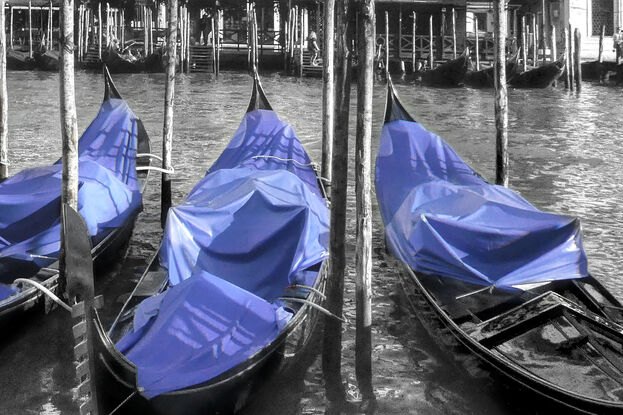 Gondolas in Venice Italy