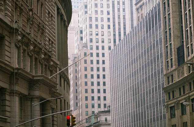 Classic NYC wall Street, Concrete Canyon  1990's